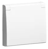 Cover Plate for Schuko Socket with Safety and Hinged Lid (IP44)