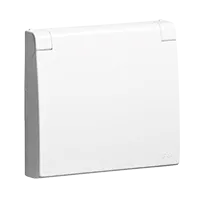 Cover Plate for Schuko Socket with Safety and Hinged Lid (IP44)