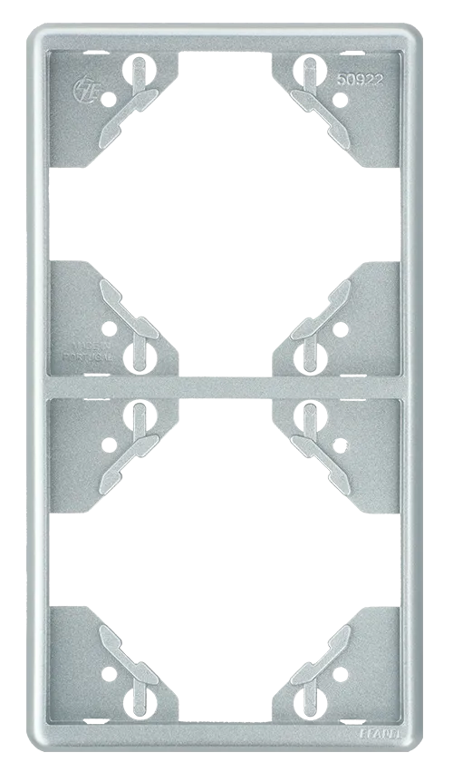 PLAQUE DOUBLE VERTICALE ARGENT