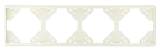 PLAQUE QUADRUPLE HORIZONTALE IVOIRE