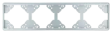 PLAQUE QUADRUPLE HORIZONTALE ARGENT