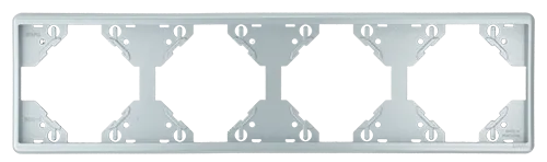 PLAQUE QUADRUPLE HORIZONTALE ARGENT
