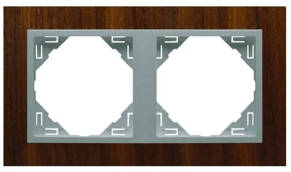 MARCO DOBLE NOGAL/ALUMINIO