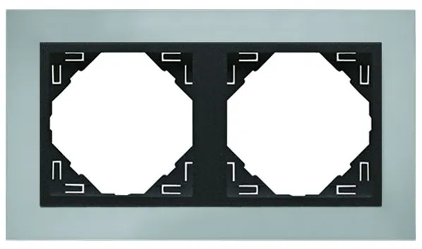 PLAQUE DOUBLE CHROME/GRIS