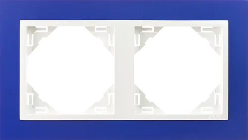 PLAQUE DOUBLE BLEU/GLACE