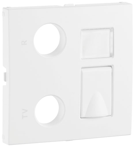 Cover Plate for R - TV - RJ45 / R - TV - RJ45 - FO Multimedia Sockets