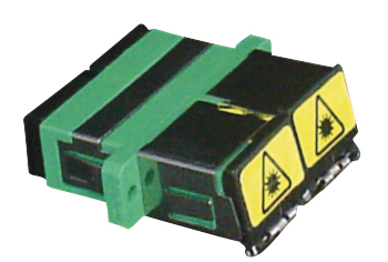 Adaptador para Conectores de Fibra Óptica SC APC Duplex