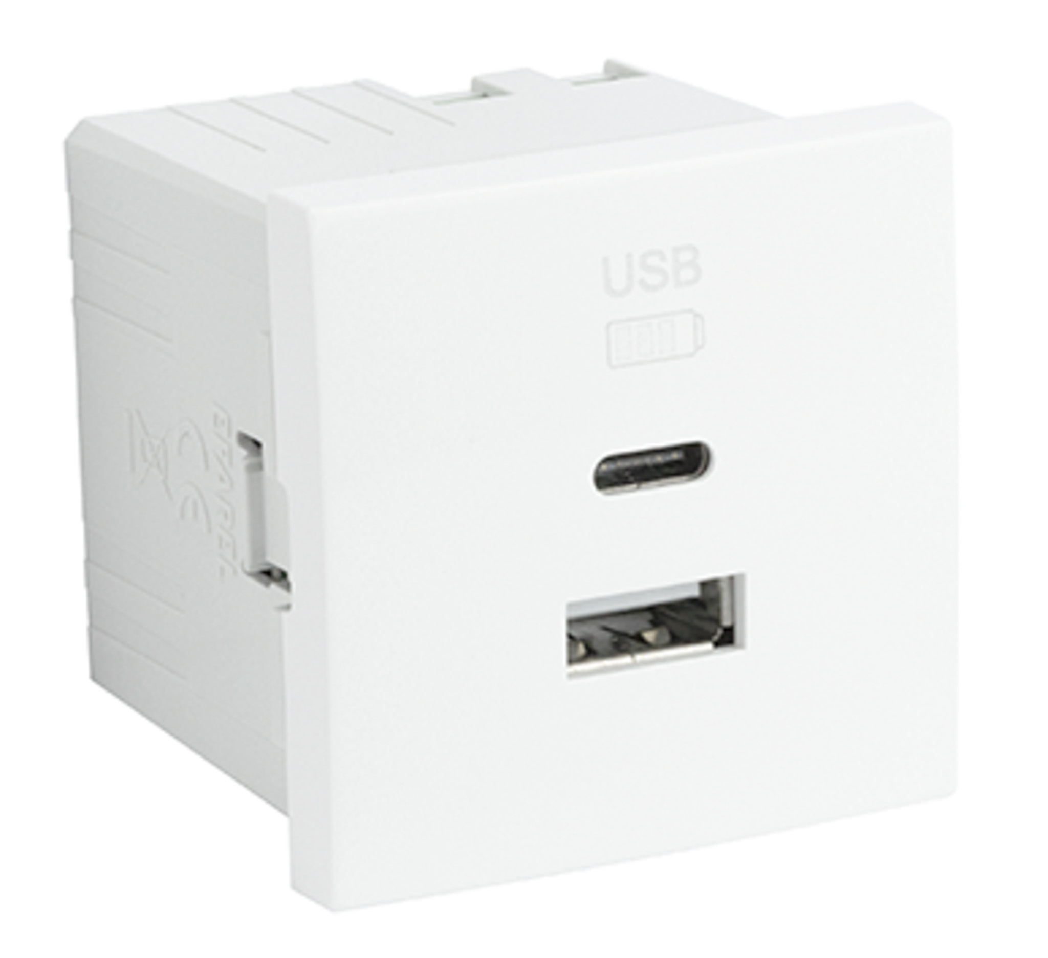 Chargeur Double USB Type A + Type C - 2 Modules