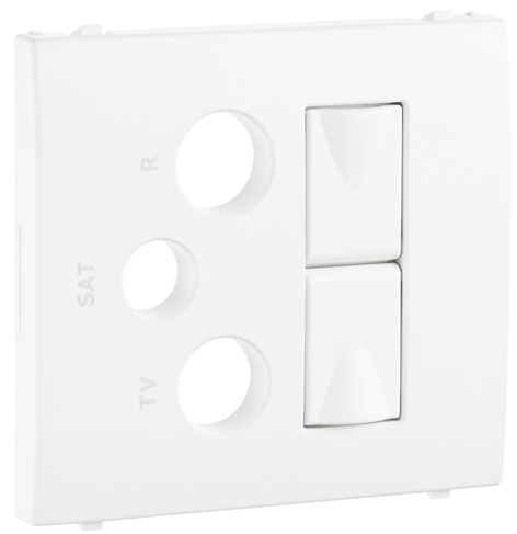 Cover Plate for R - TV - SAT - 2xRJ45 Multimedia Socket