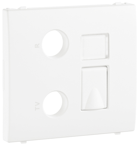 Cover Plate for R - TV - RJ45 /  R - TV - RJ45 - FO Multimedia Sockets