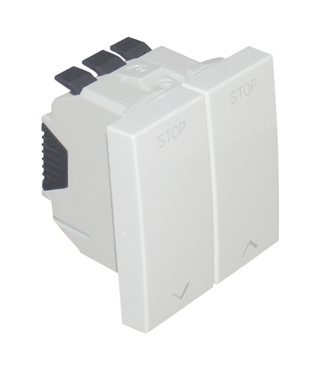 Electric Shutters Switch with Mechanical Blockage - 2 Modules