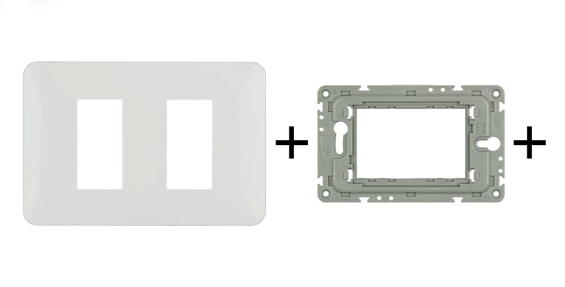 Toma con Conector Coaxial Tipo F y Conector Hembra RJ45 Cat. 6 UTP