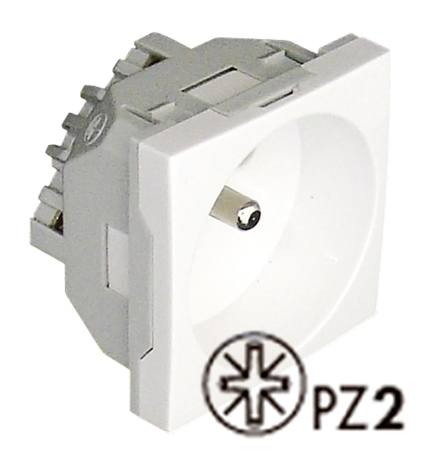 Safety Earth Socket (French Type) - 2 Modules