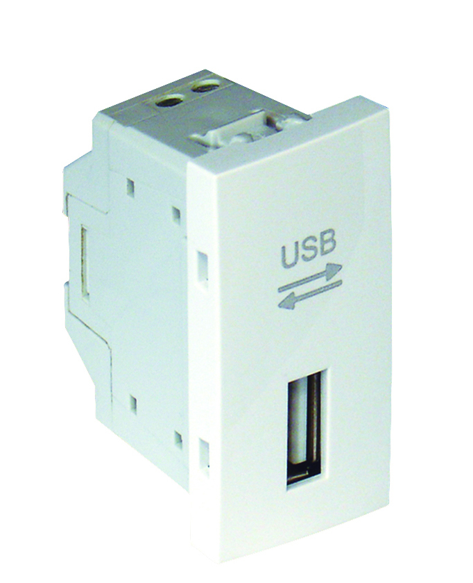 Tomada de Dados USB - 1 Módulo